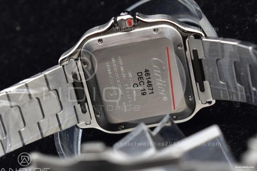 1:1 Santos Bezel 3KF Black Cartier 1049 40mm MIYOTA on Best SS Bracelet White SS Edition NewStyle Dial de 0408